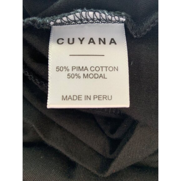 Cuyana womens top black scoop neck raglan sleeves - Picture 3 of 6